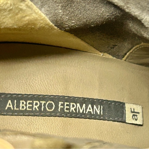 Alberto Fermani Taupe Leather Heel Side Zip Ankle Bootie Boots Size 38 EU 7.5 US - Picture 14 of 15